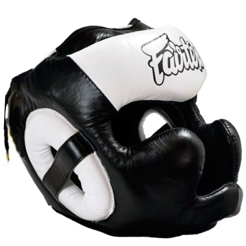 Боксерский шлем Fairtex (HG-13FH white Full Head)